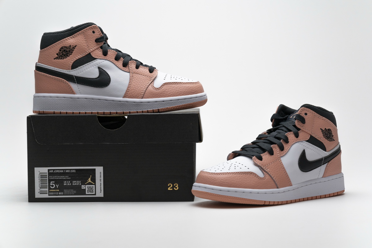 2020 Air Jordan 1 Retro Low Mid Pink Quartz